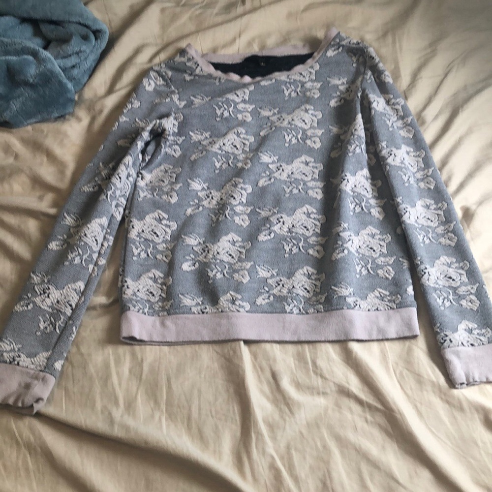Rose embroidered sweater